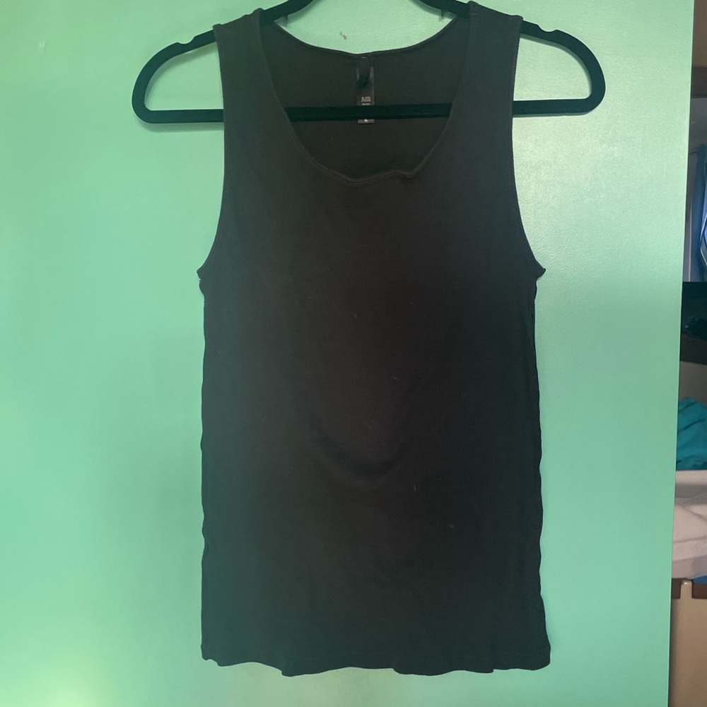 SKIMS long length rib tank onyx color size XL EUC